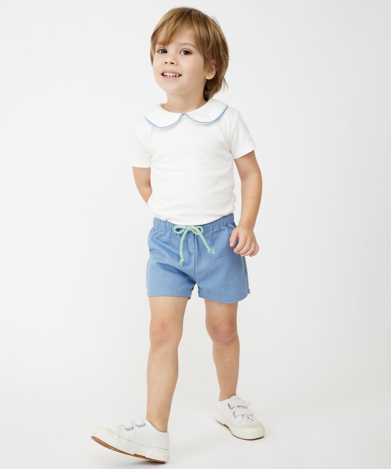 Bingo Baby Short in Dusty Blue