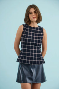 Meeghan Mini Skirt in Midnight Blue