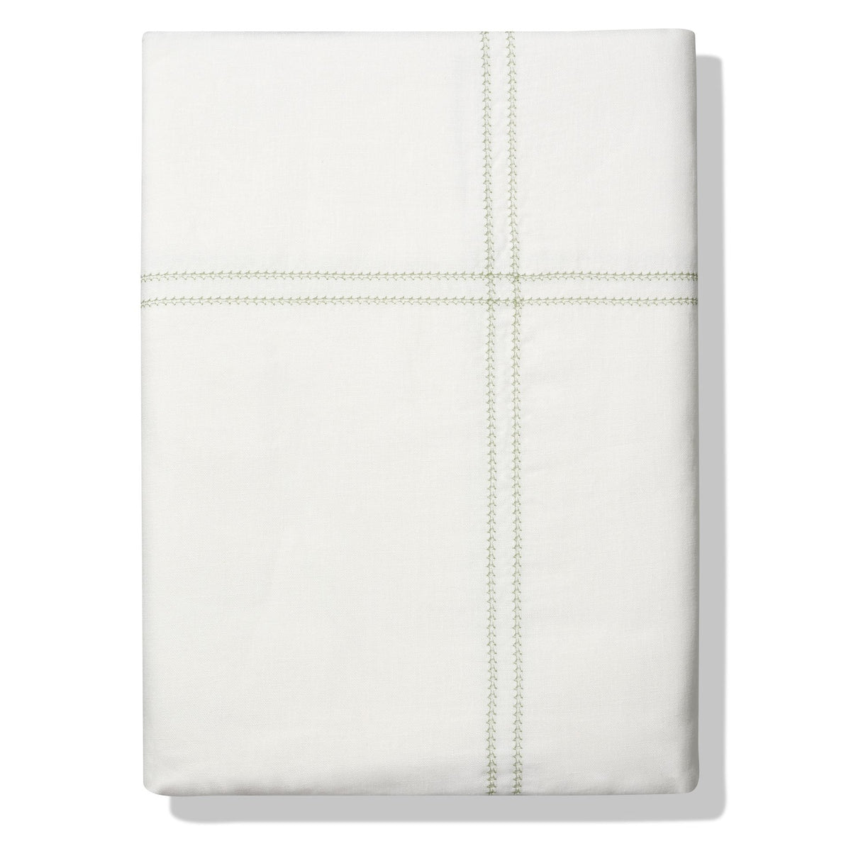 Elizaveta Bed Linen Set in Botanical Green Hemstitch