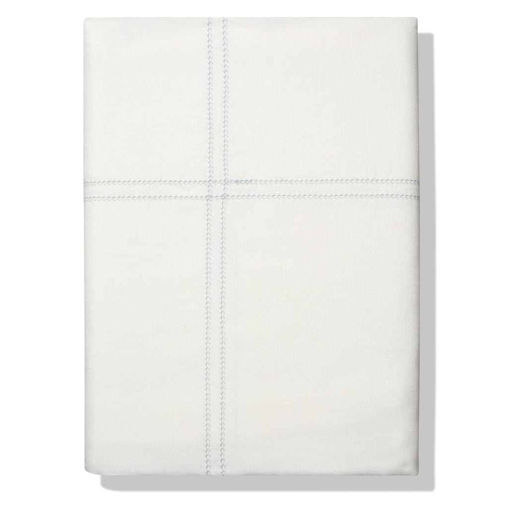 Elizaveta Bed Linen Set in Chambray Blue Hemstitch