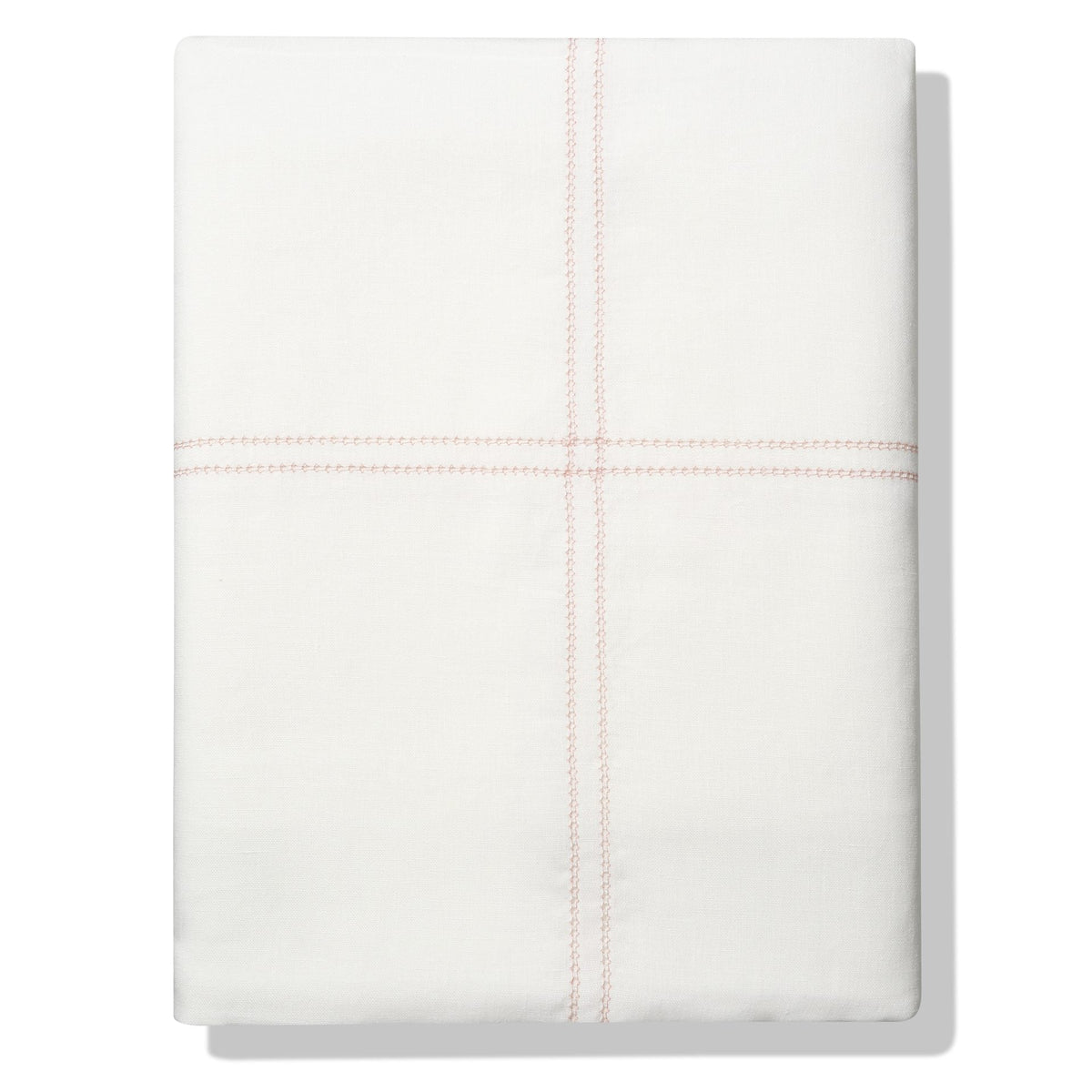 Elizaveta Duvet Cover in Coral Hemstitch