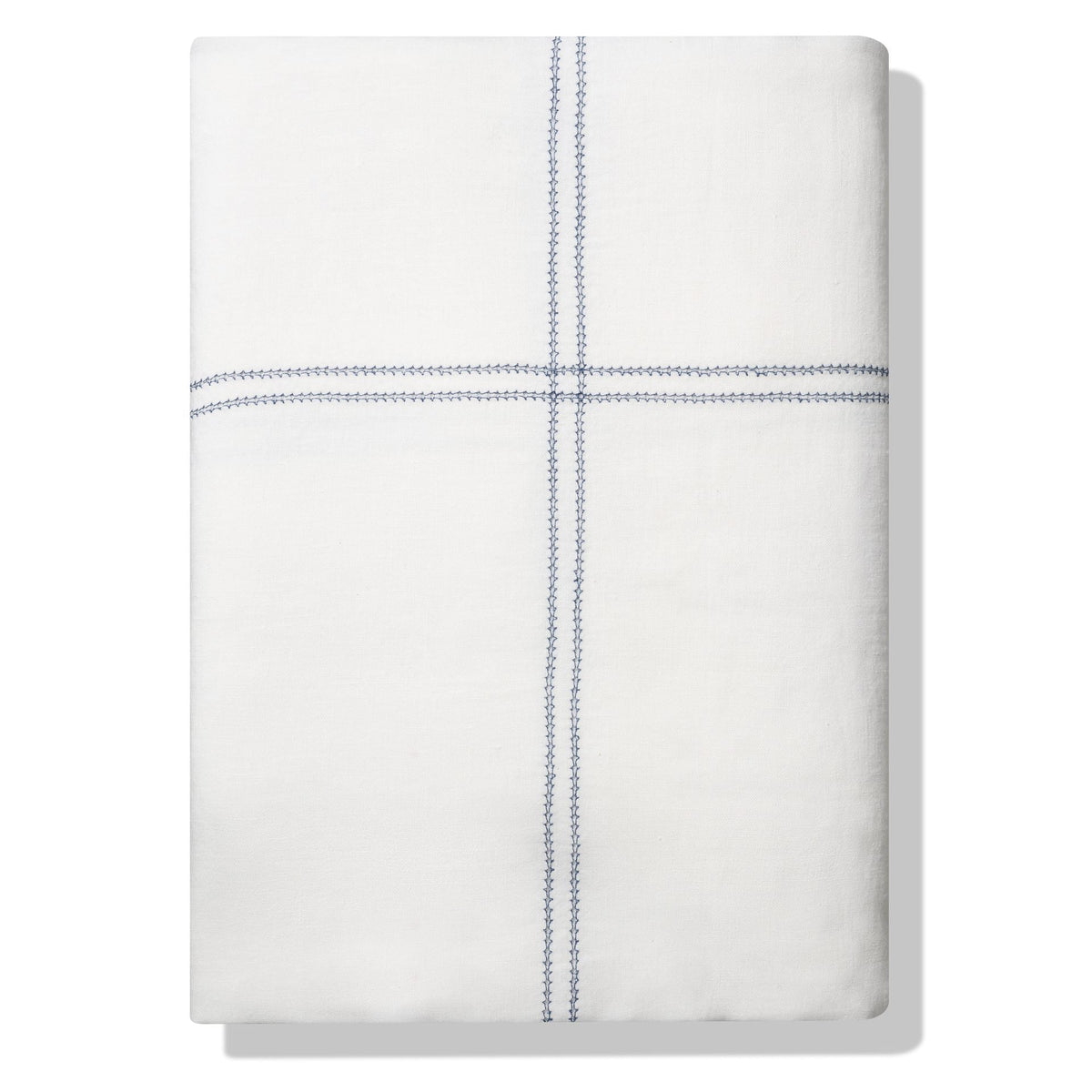Elizaveta Bed Linen Set in Prussian Blue Hemstitch