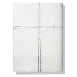 Elizaveta Bed Linen Set in Prussian Blue Hemstitch