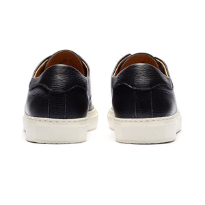 Men's Black Pebbled Leather Pitti Sneaker