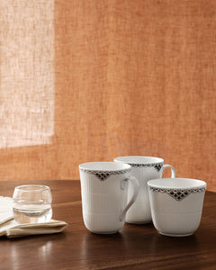Black Lace Mug 11 Oz S/2