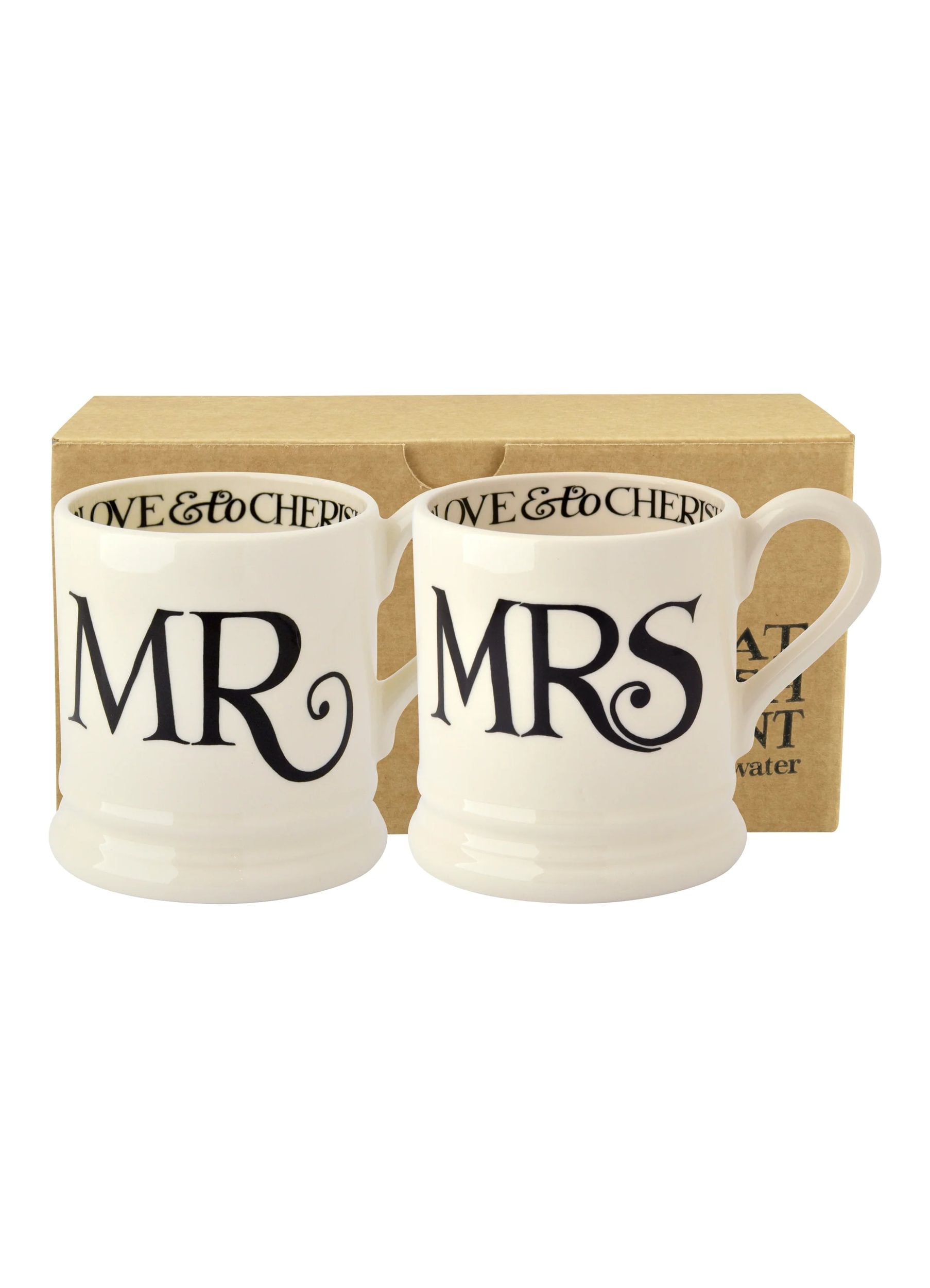 Black Toast Mr & Mrs Set of 2 Mugs