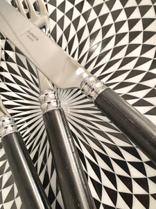 Marat Place Setting in Black Wood, Set of 5