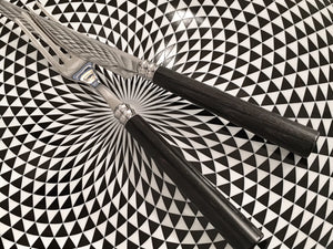 Marat Place Setting in Black Wood, Set of 5