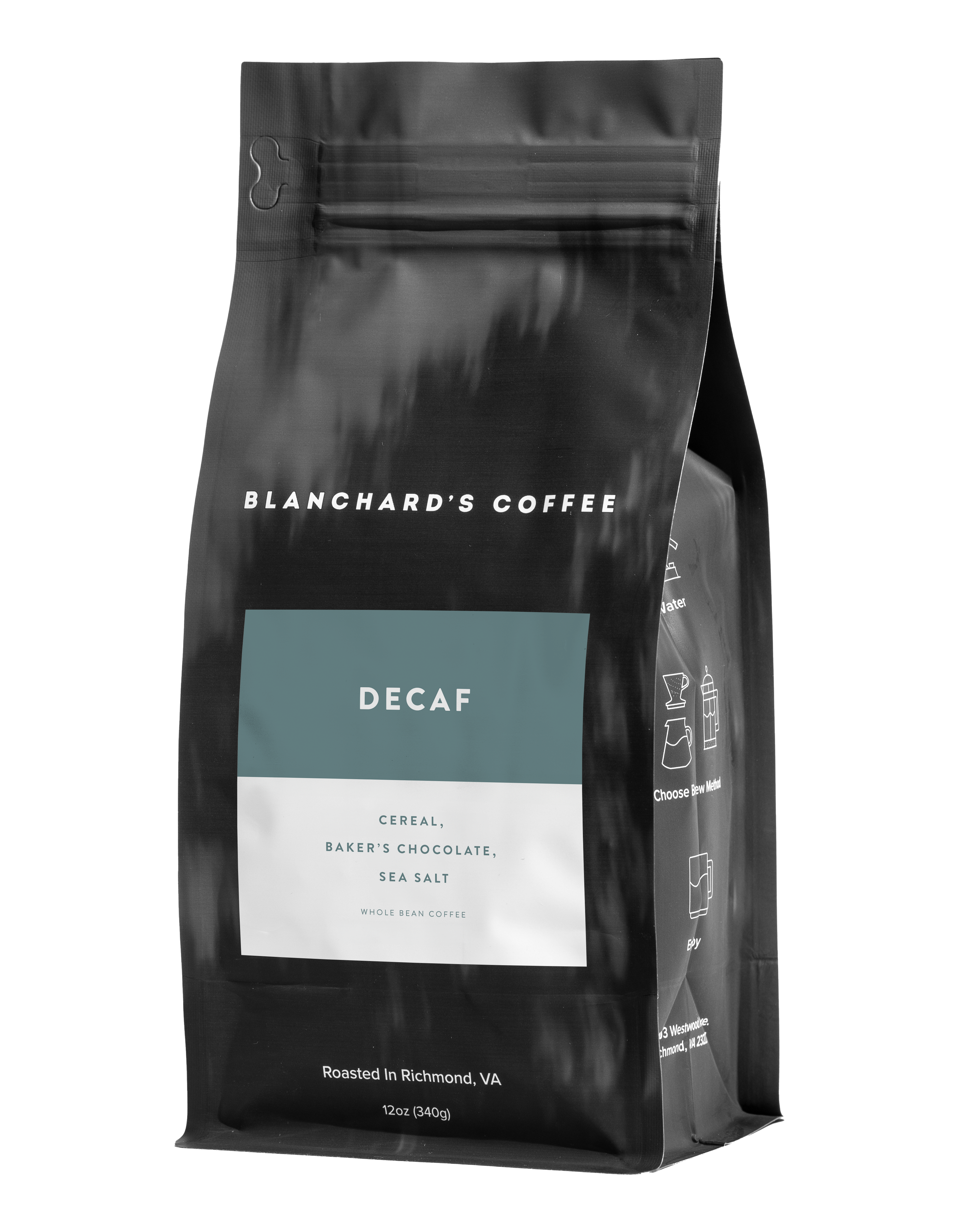 Decaf coffee, 12 oz. whole bean