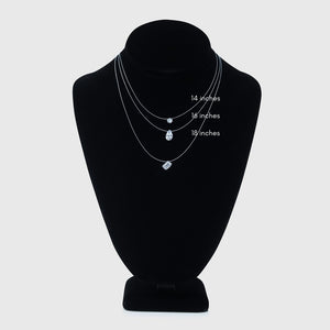 Pear Shaped “Floating” Diamond Pendant