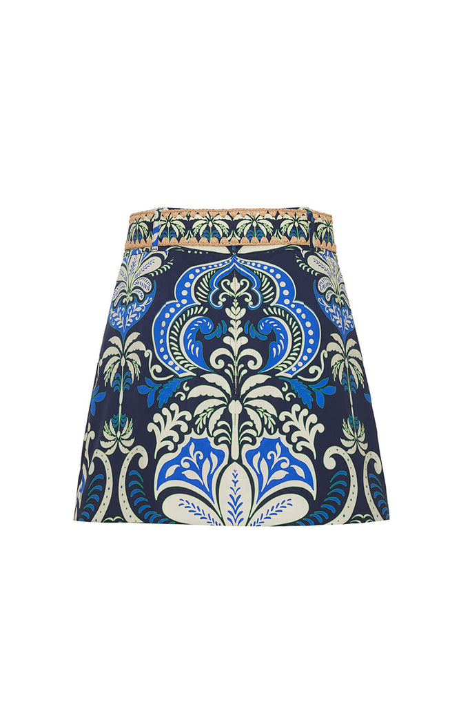 Blaze Skirt in Palm Pavillion Cobalt