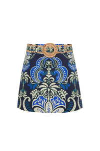Blaze Skirt in Palm Pavillion Cobalt