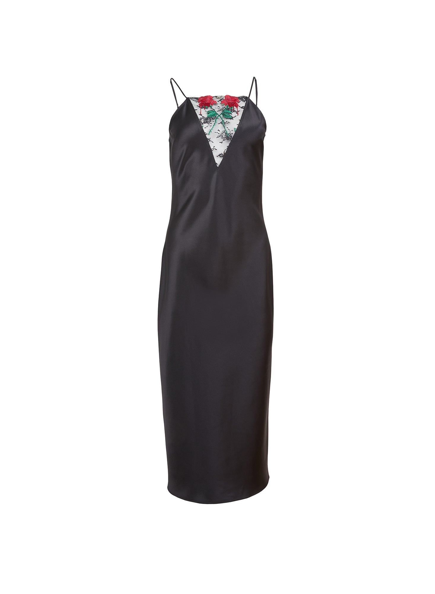 Vampire Rose Embroidery Slip Dress