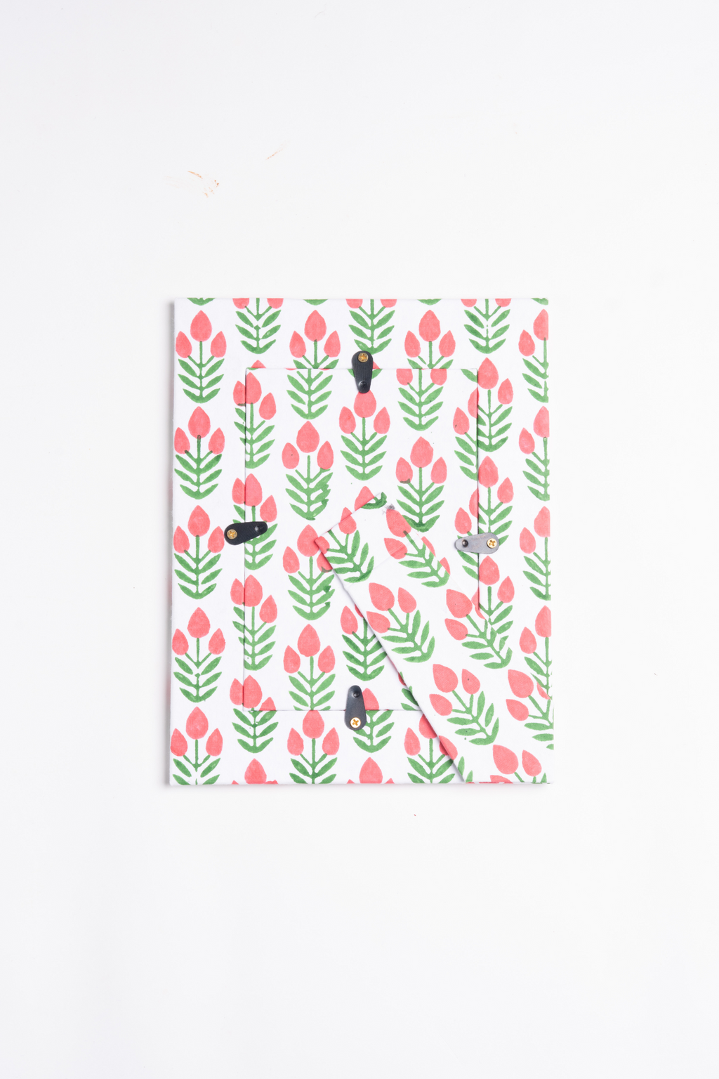 Blockprint Picture Frame in Red Poppy