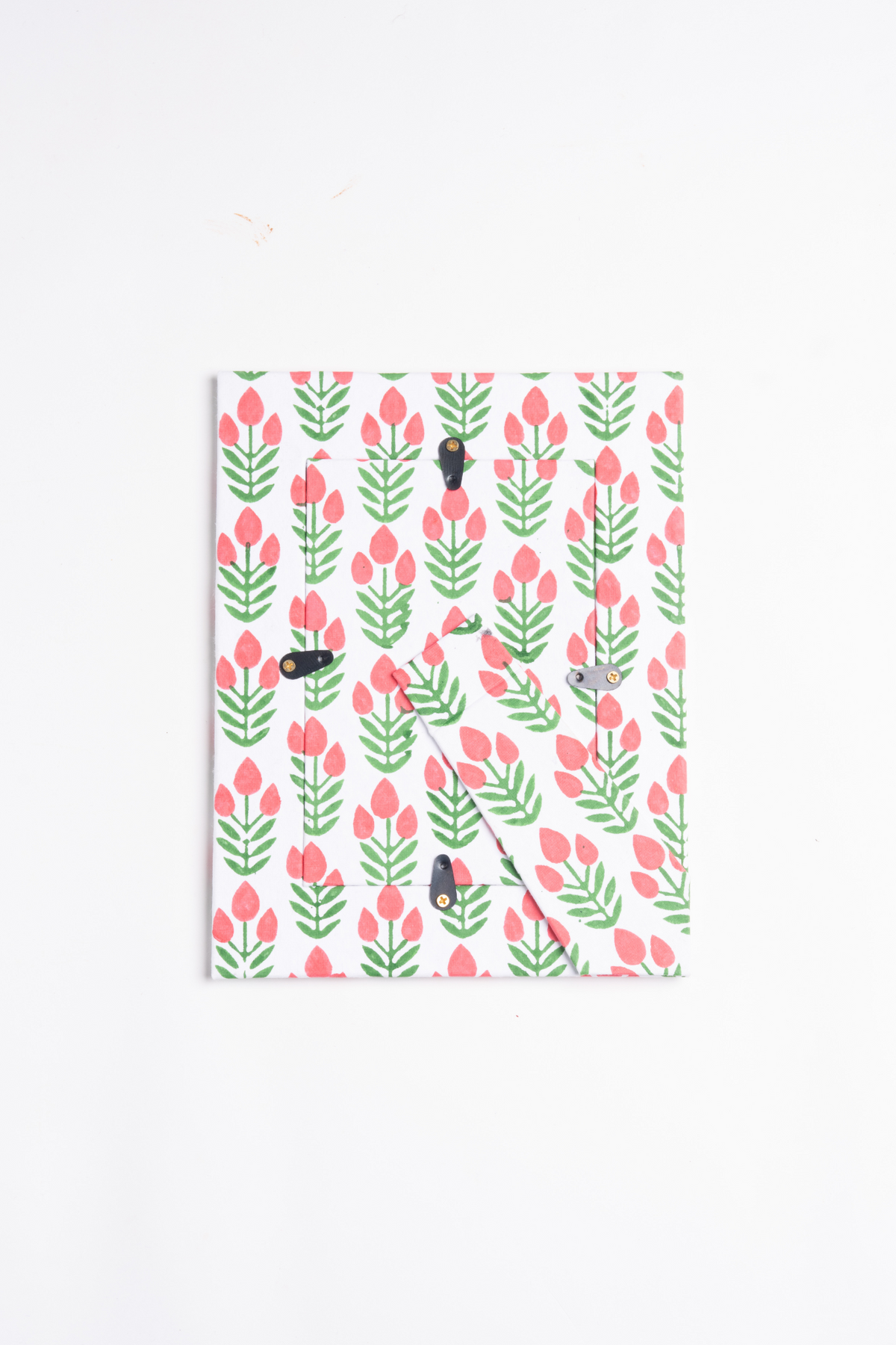 Blockprint Picture Frame in Red Poppy