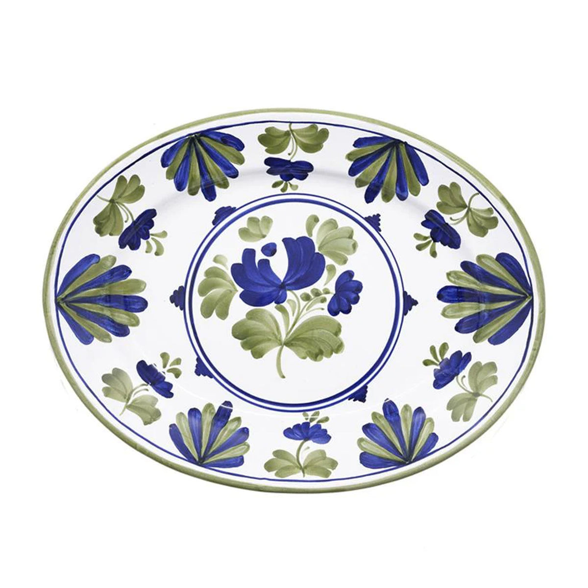 Blossom Oval Serving Plate Blue