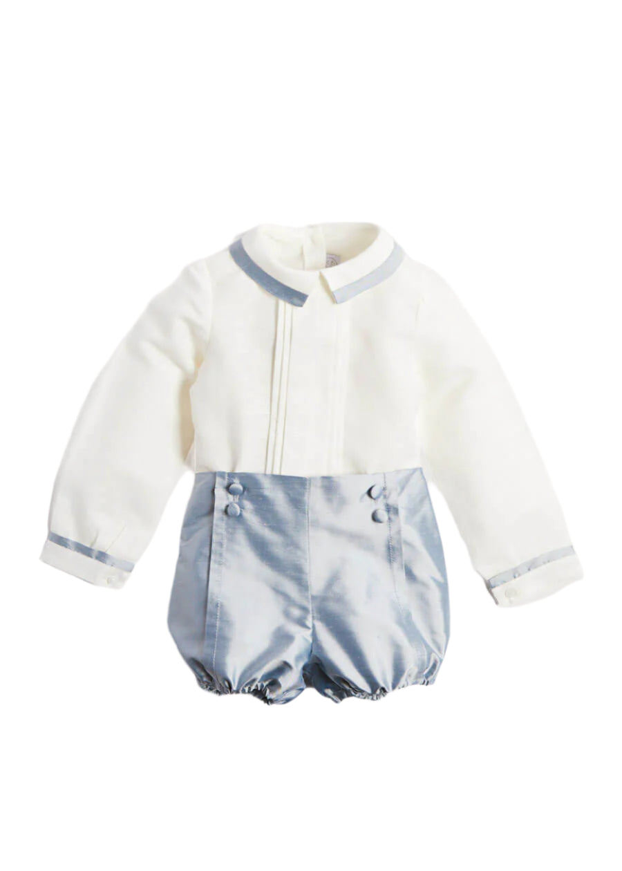 Blue Silk Celebration Set (3mths-4yrs) Sets from Pepa London