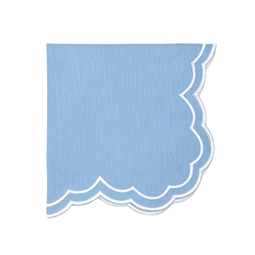 Blue luxury embroidered napkin