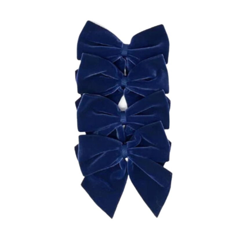 Blue Bow Velvet napkin Ties