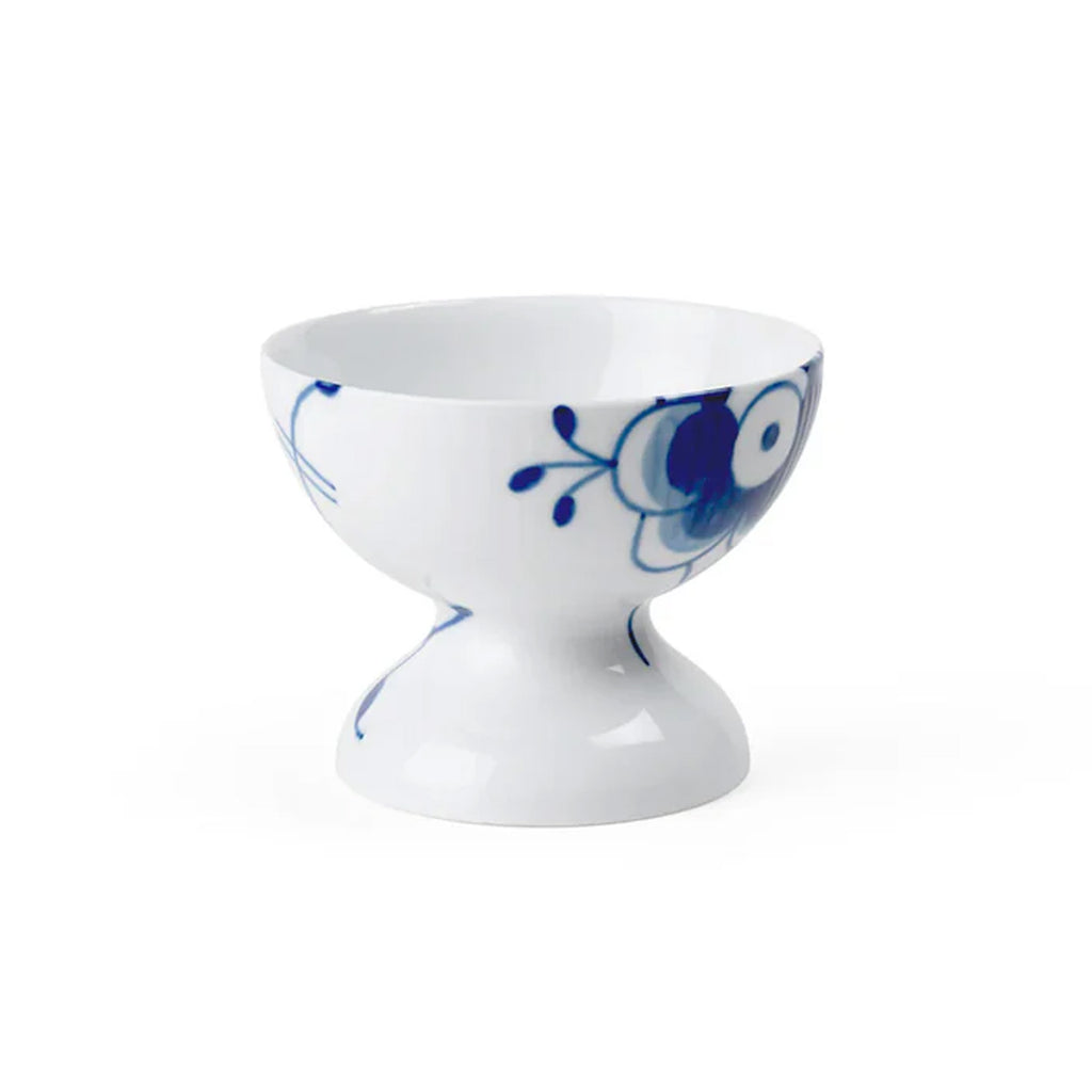 Blue Fluted Mega Bowl On Foot 8cm/3"
