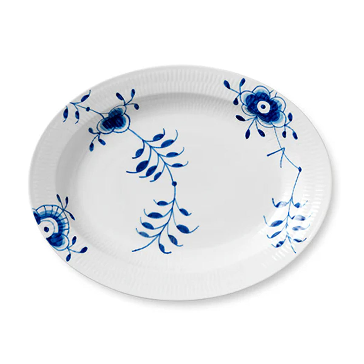 Blue Fluted Mega Dish Oval 36.5cm 14.37"