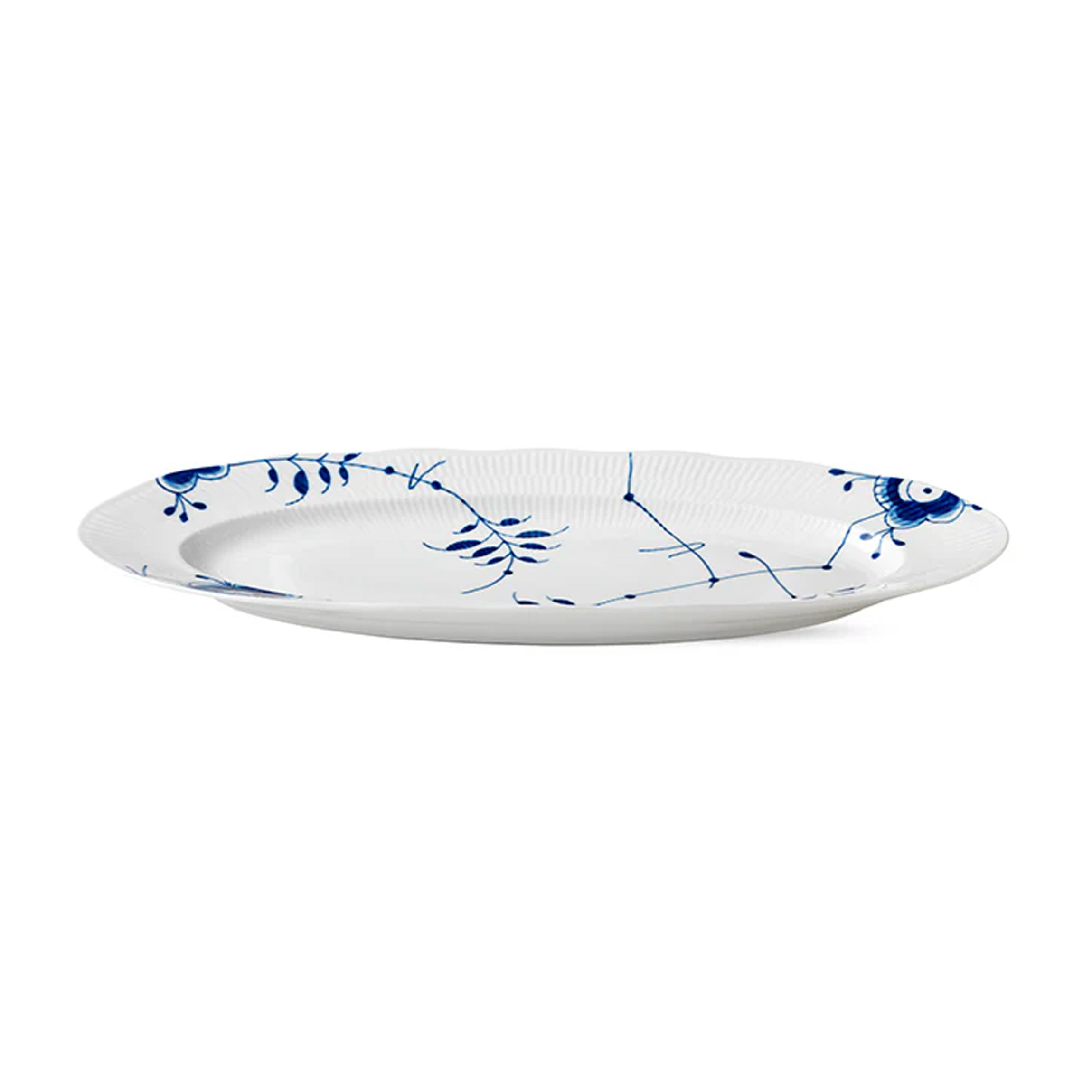 Blue Fluted Mega Fish Dish 60cm 23.6"