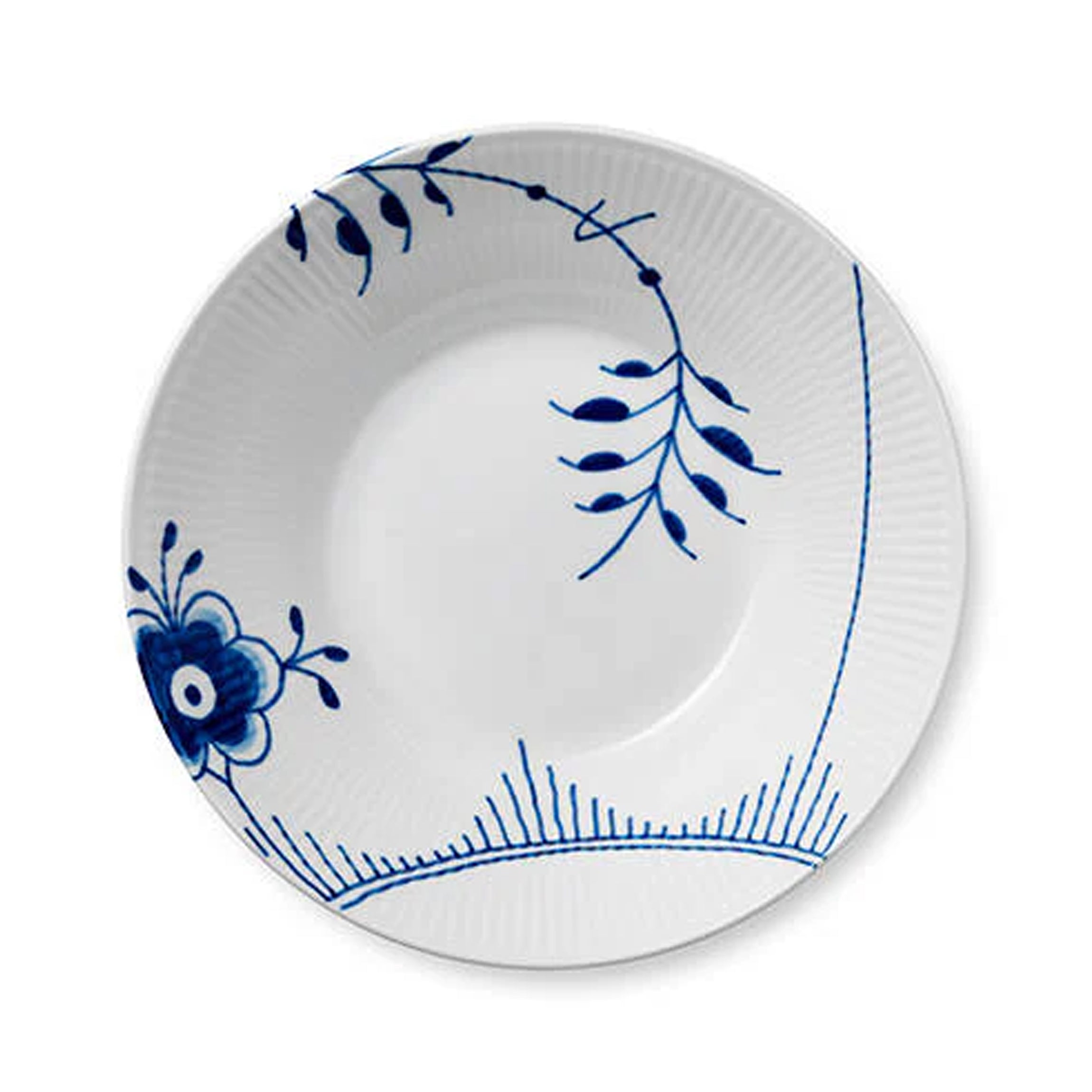 Blue Fluted Mega Pasta Bowl 9.5"