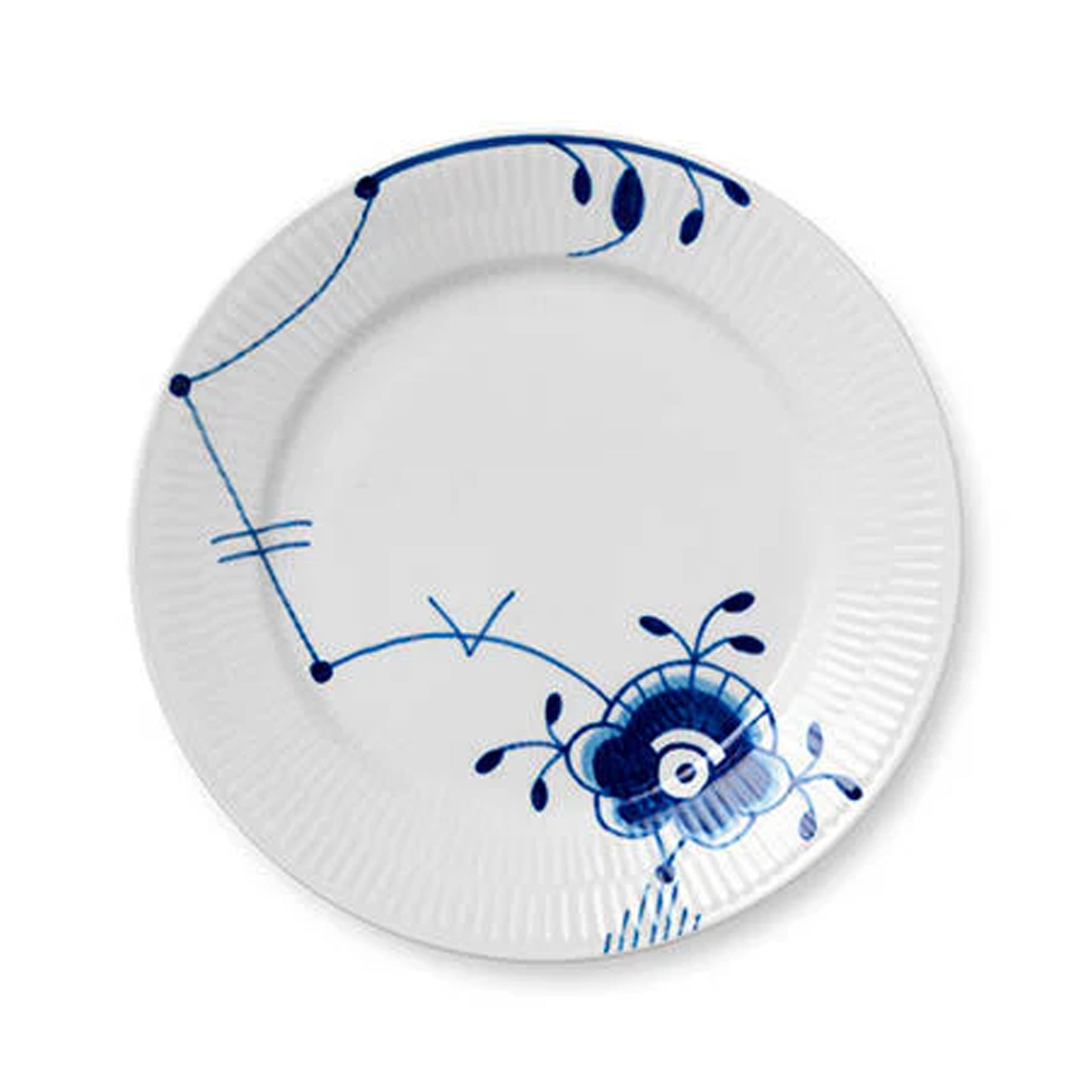 Blue Fluted Mega Salad Plate #6 8.75"