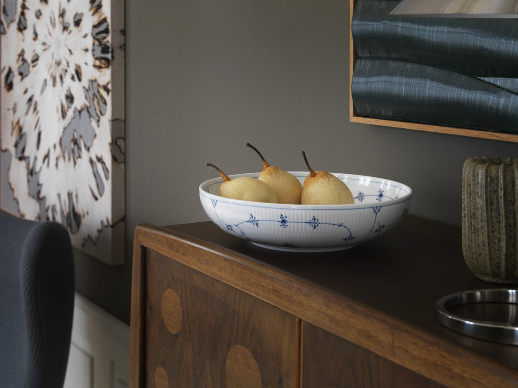 Blue Fluted Plain Bowl 2.4L