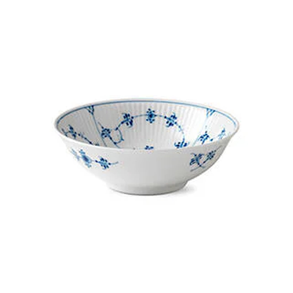 Blue Fluted Plain Cereal Bowl 11.75 oz
