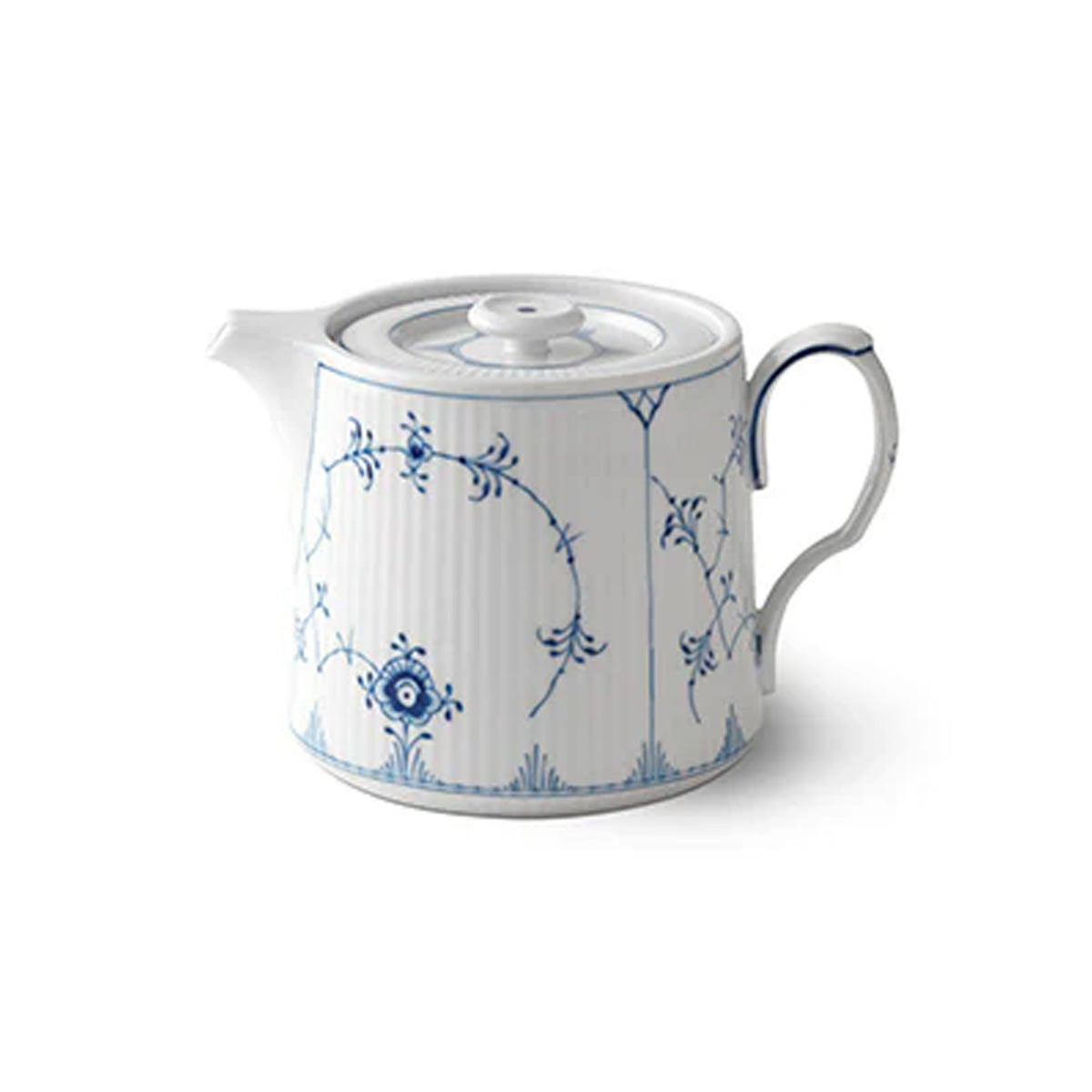 Blue Fluted Plain Teapot 75cl 25.36oz