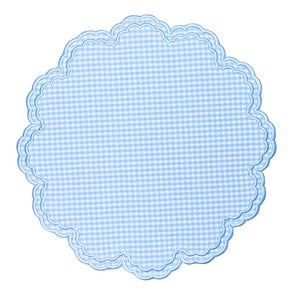 Bettina-Gingham Placemat in Blue, Set of 4