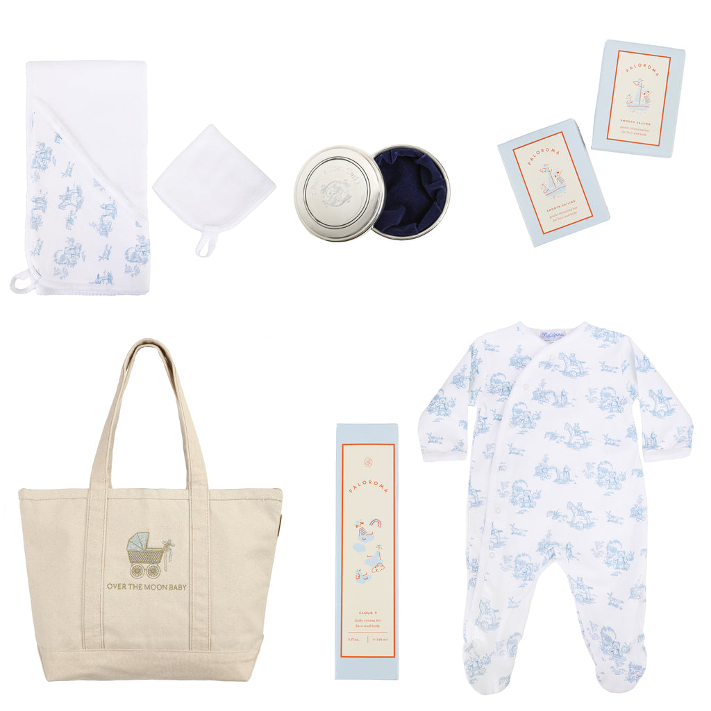 Over The Moon's Bath Baby Bundle in Blue