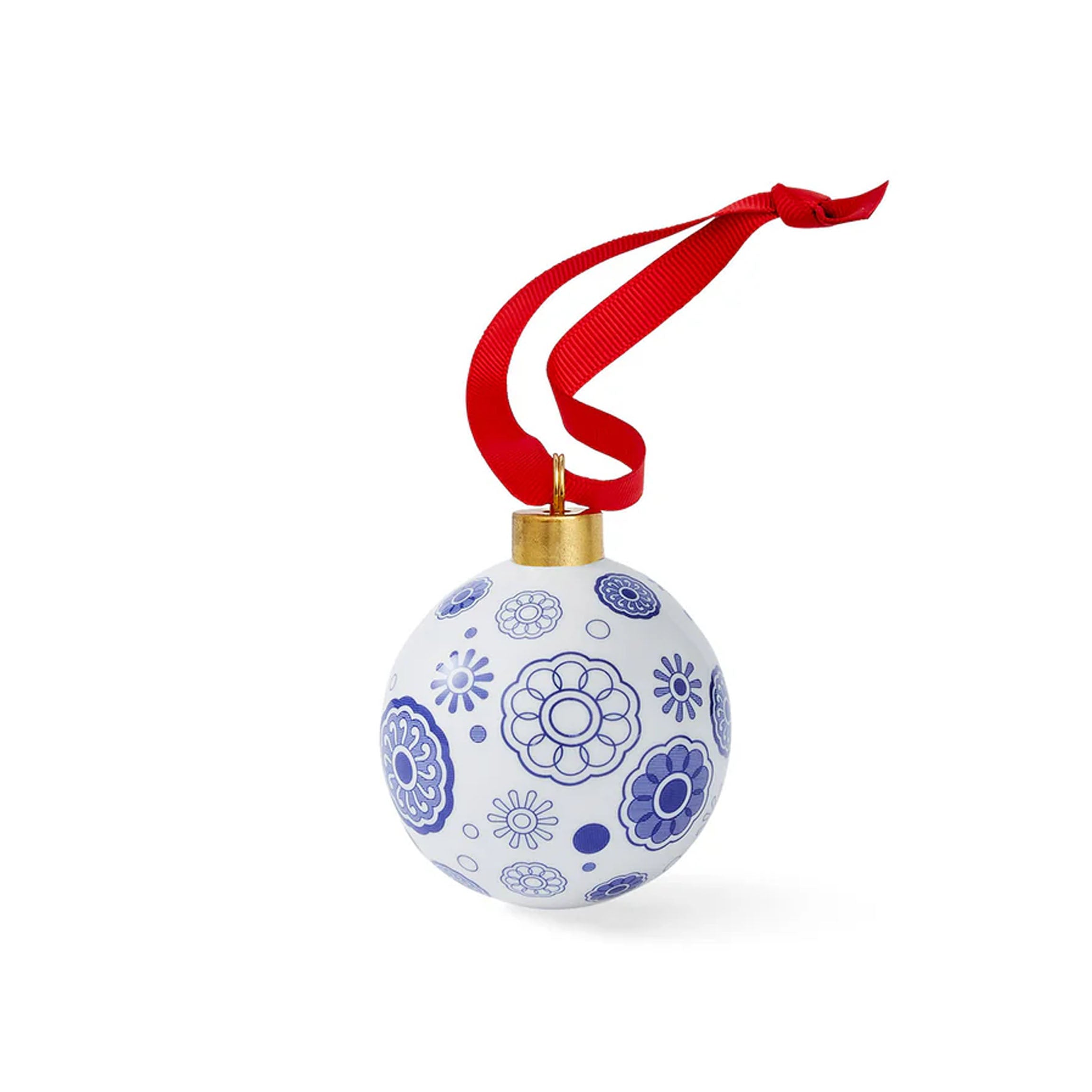 Blue Italian Christmas Bauble with Spokes