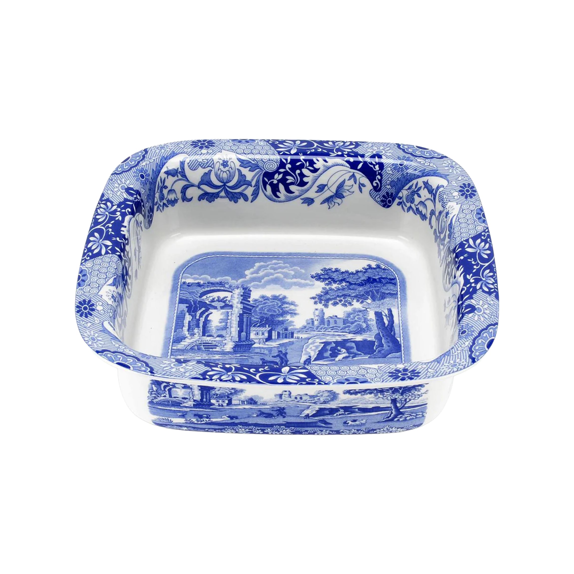 Blue Italian Square Dish