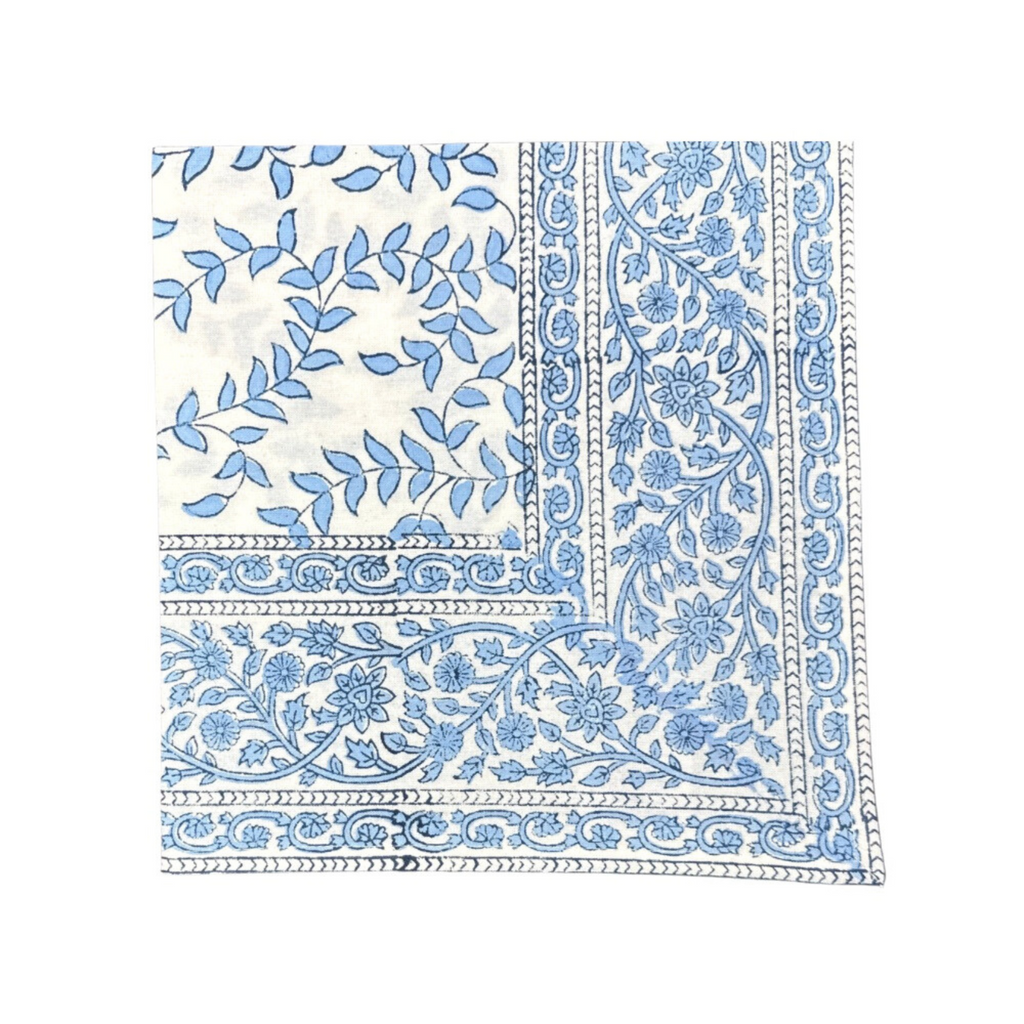 Blue Leaves Napkins, Set of 4