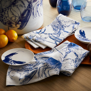 Blue Lobster Dinner Napkins, Set of 4
