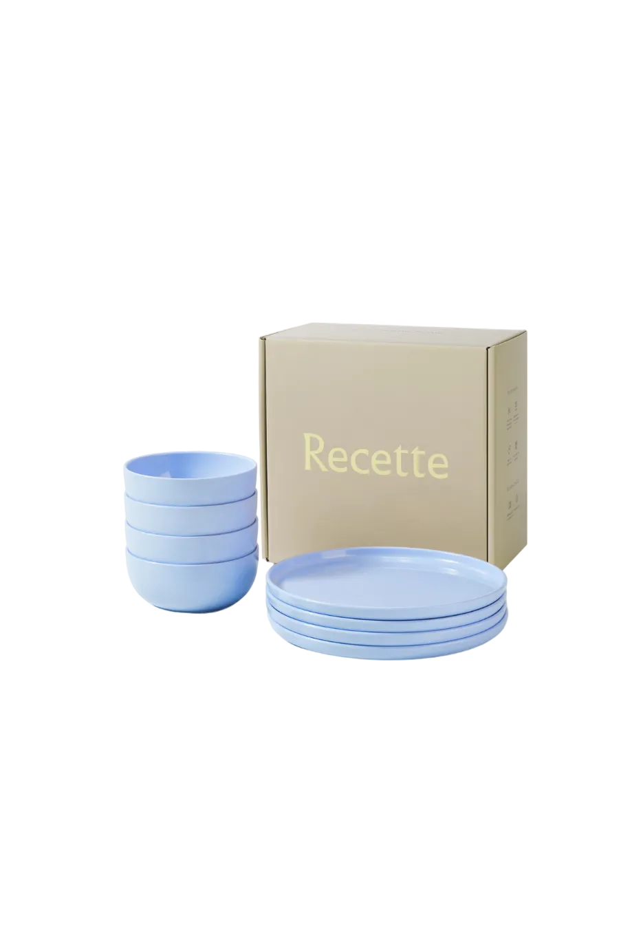 Plate and Bowl Set in Blue
