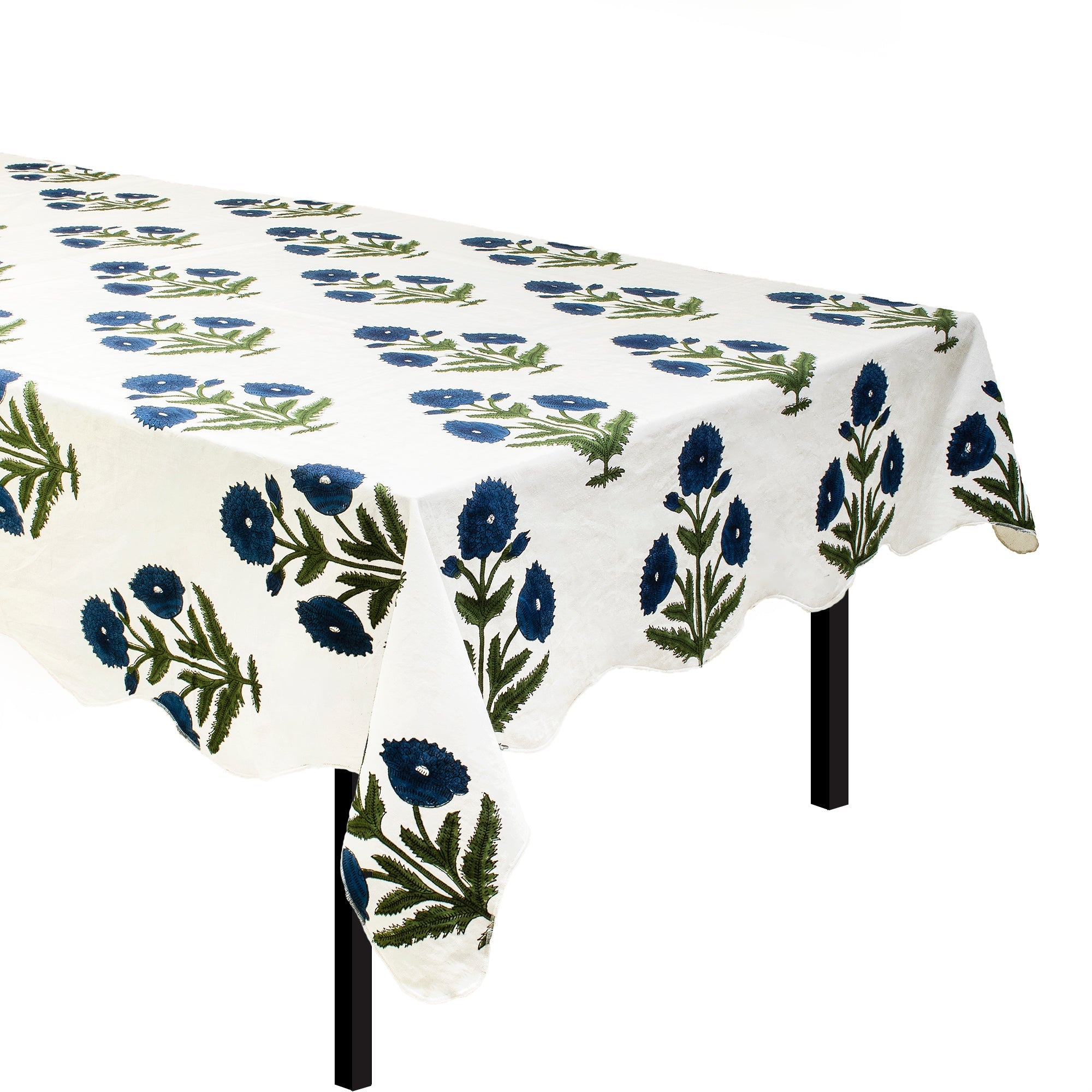 Blue Poppy Tablecloth