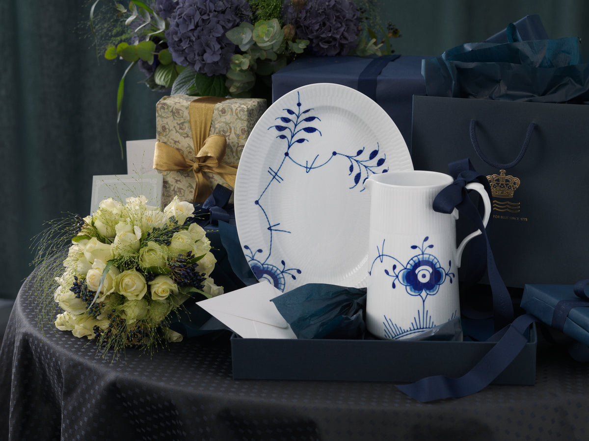 Blue Fluted Mega Modern Jug 1.7L