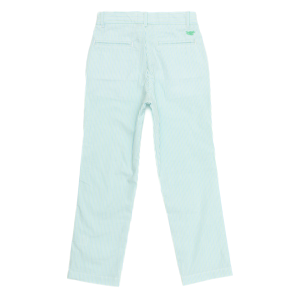 Henry Duvall boys Bradford Trousers in Seaside Seersucker, a timeless spring trouser designed for Easter and family celebrations.