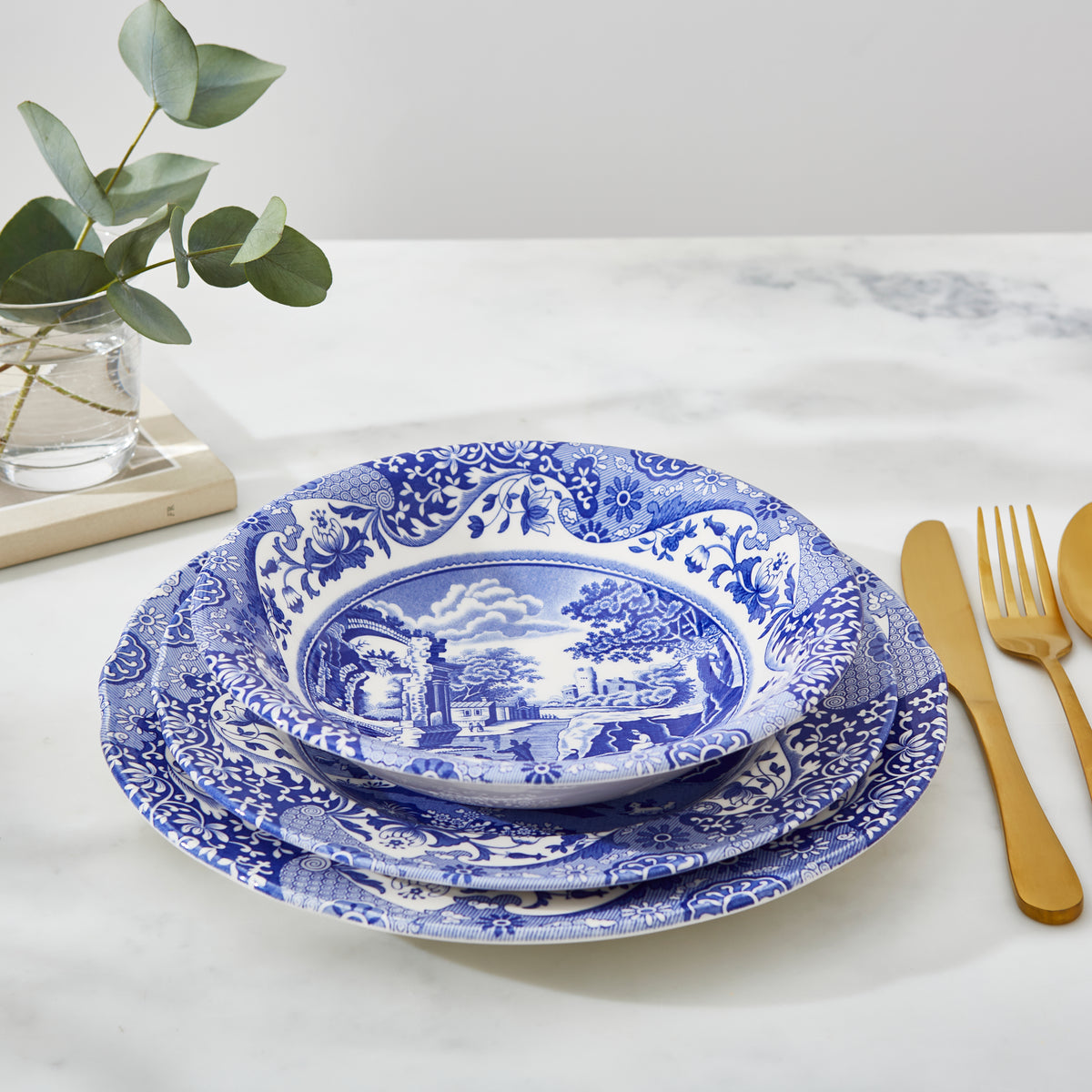 Blue Italian Ascot Cereal Bowls, Set of 4