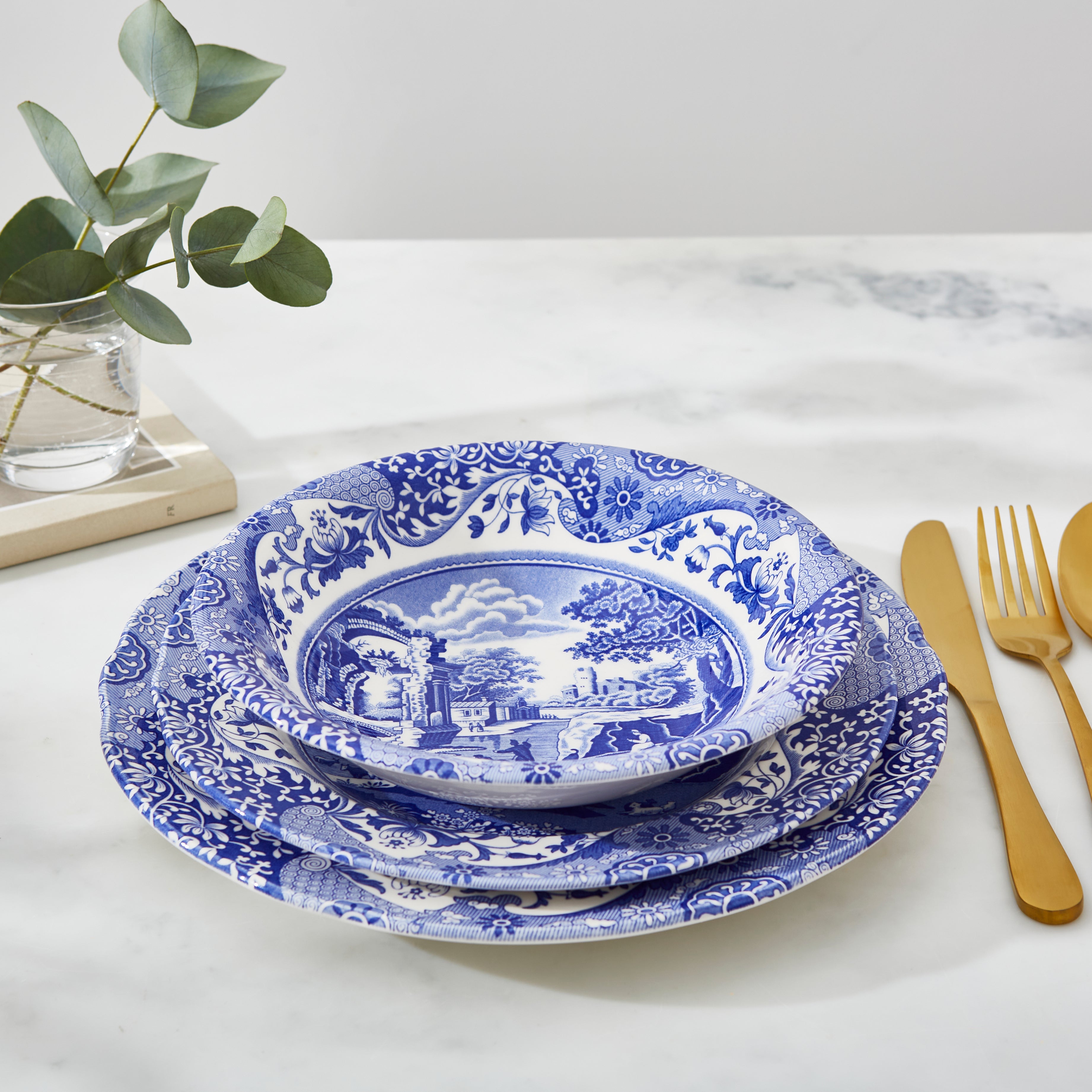 Blue Italian Ascot Cereal Bowls, Set of 4