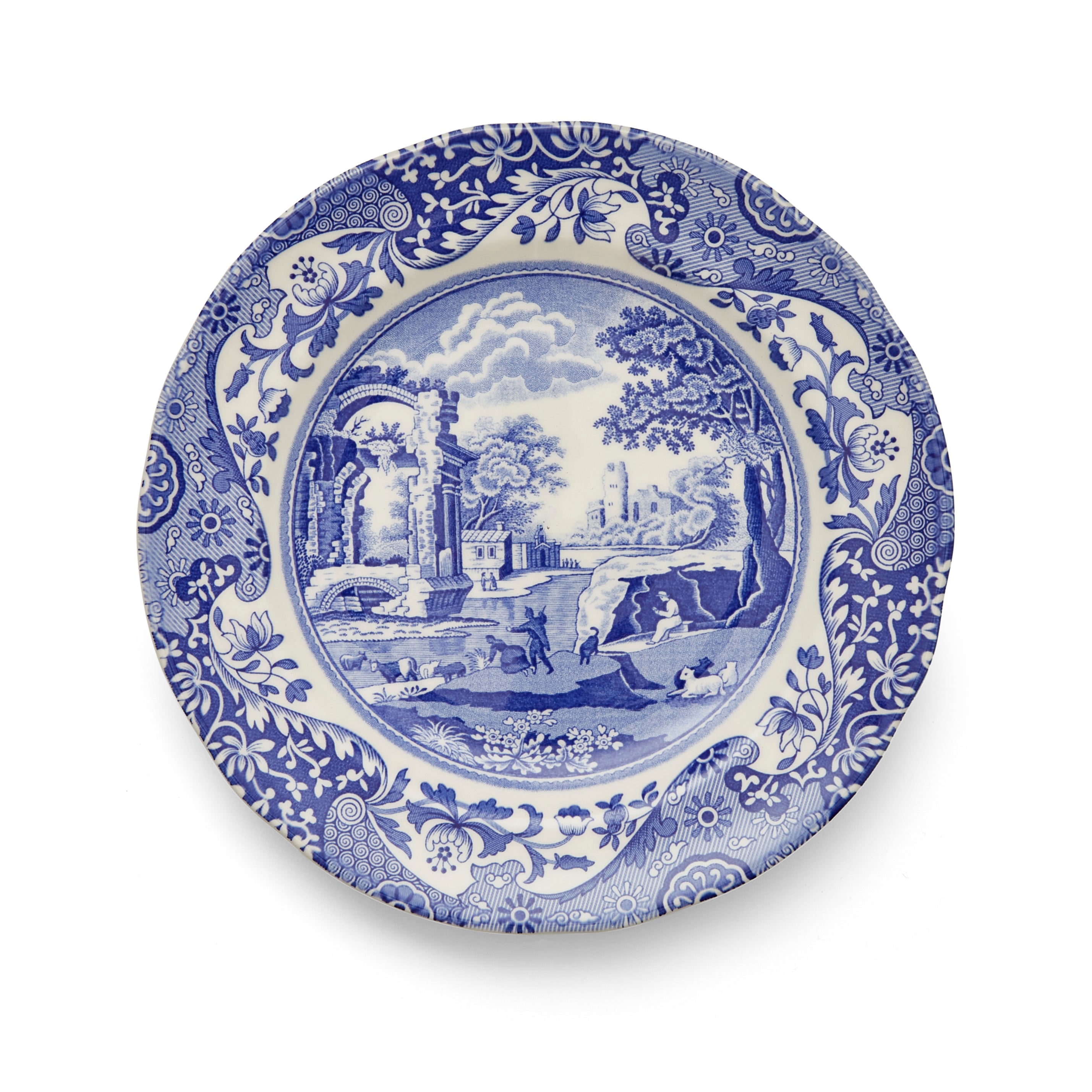 Blue Italian Salad Plates, Set of 4