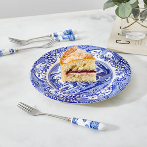 Blue Italian Pastry Forks, Set of 6