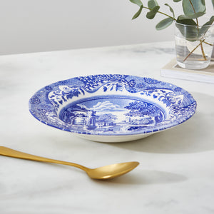 Blue Italian Soup Plates, Set of 4