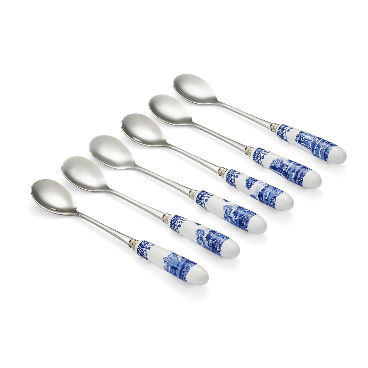 Blue Italian Teaspoons, Set of 6