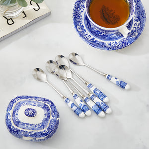 Blue Italian Teaspoons, Set of 6