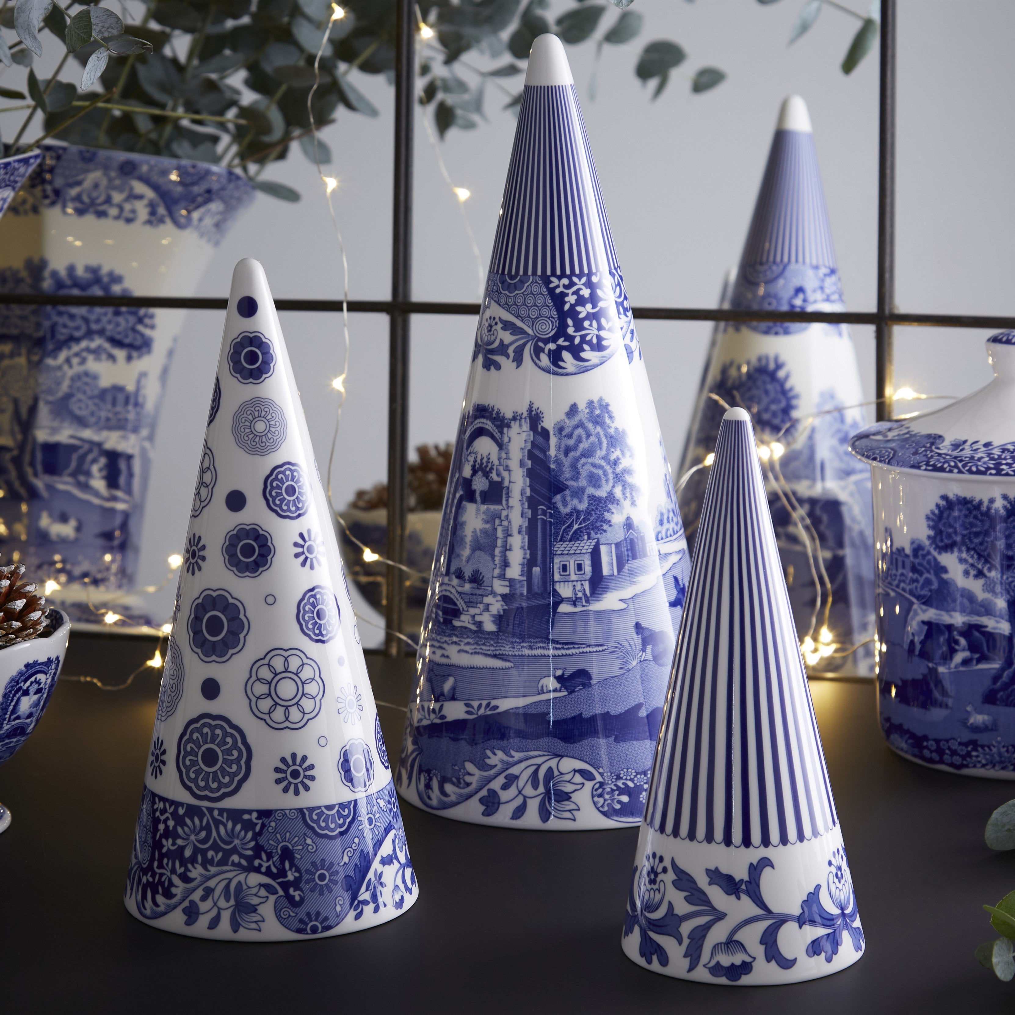 Blue Italian 13" Christmas Topiary