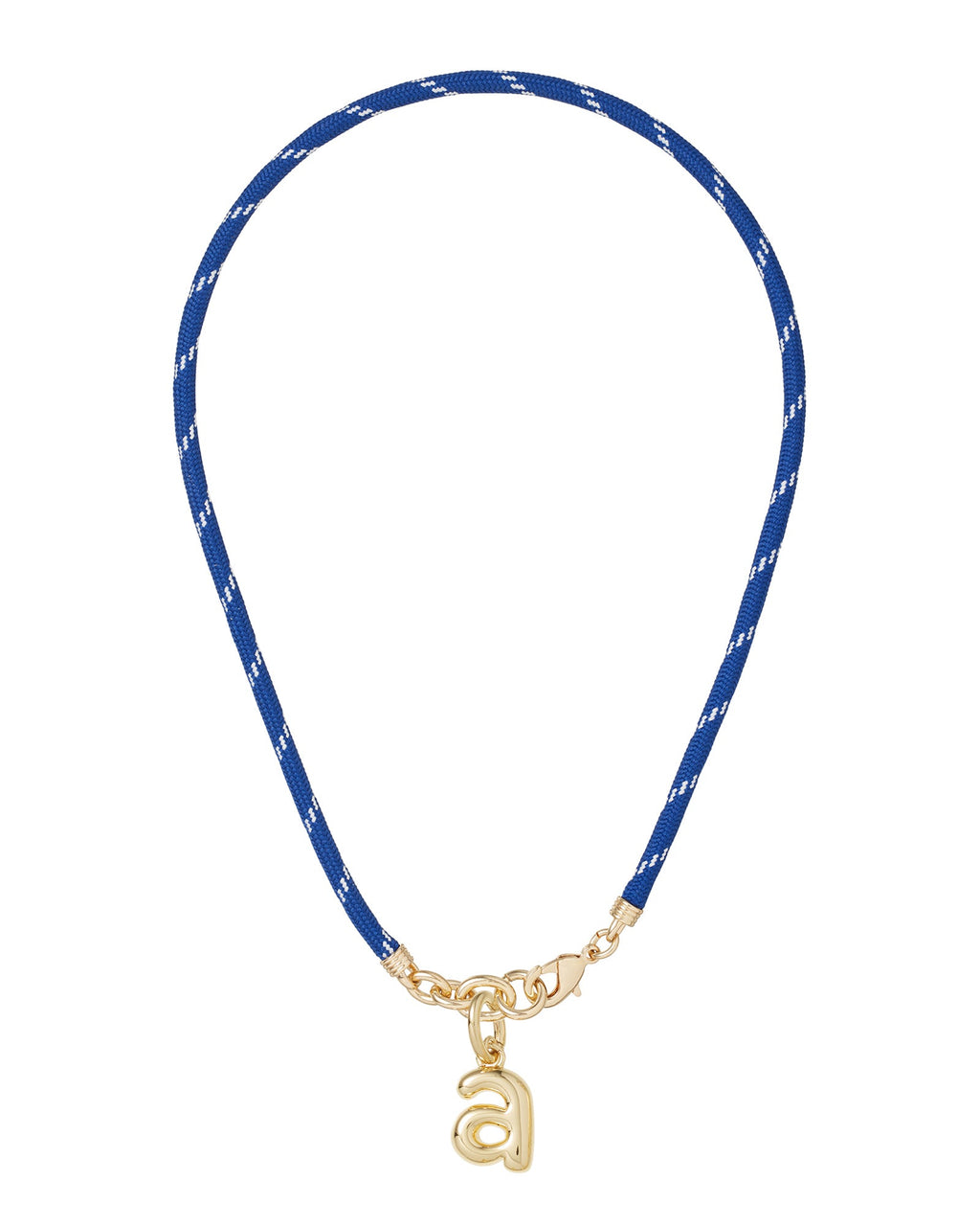 The Happy Cord Charm Necklace in Blue